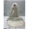 Image 3 : Vintage Princess Dianna Wedding Porcelain Doll with Detachable Train on Wooden Stand