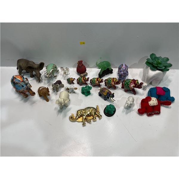 Assorted Collection of Decorative Elephants Figurines and Statues See Brands in Description