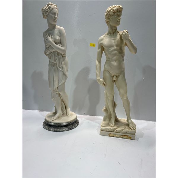 The David & The Venus Italica Statues Made in Italy 16H