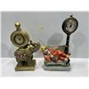 Image 1 : Collection of Assorted Table Clocks "Elephant Richard Ward Clock and "Melody in Motion Quartz Clock"