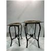 Image 1 : Outdoor Metal/Glass Tables 19L x 13W x 21H Smaller Table 15L x 10W x 18.5H