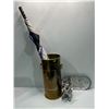 Image 1 : Brass Umbrella/Cane Stand/Holder With Silver Colour French Bull Dog Door Stop & More
