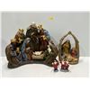 Image 1 : Two Christmas Nativity Scene's - Comes With Miniature Choir Boys - Velvet Box