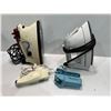 Image 1 : Assorted Lot of Irons and Electric Scissors with Hand Operated Sewing Machine in Original Boxes