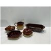 Image 2 : Assorted Collection of Vintage Brown Stoneware, Pitcher, Bowls, Casserole Dish and More