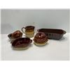 Image 3 : Assorted Collection of Vintage Brown Stoneware, Pitcher, Bowls, Casserole Dish and More