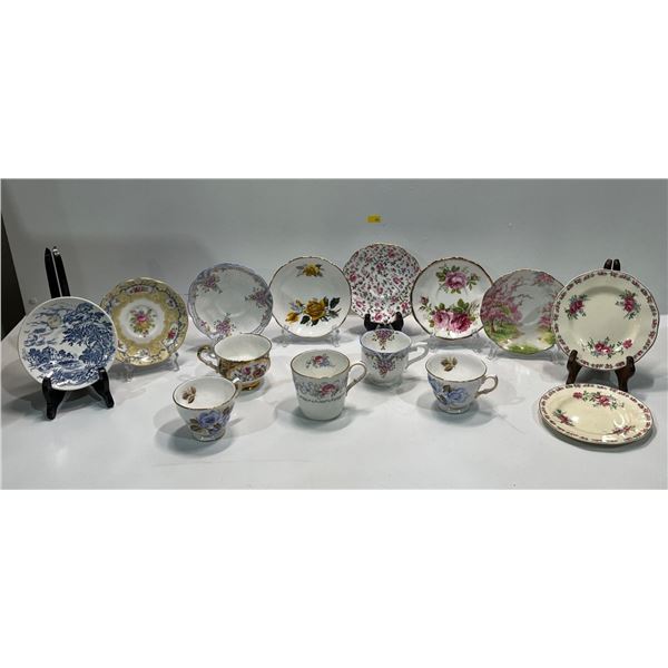 Assorted Collection of Brand Name Fine Bone China, Royal Albert, Wedgewood, Paragon & More