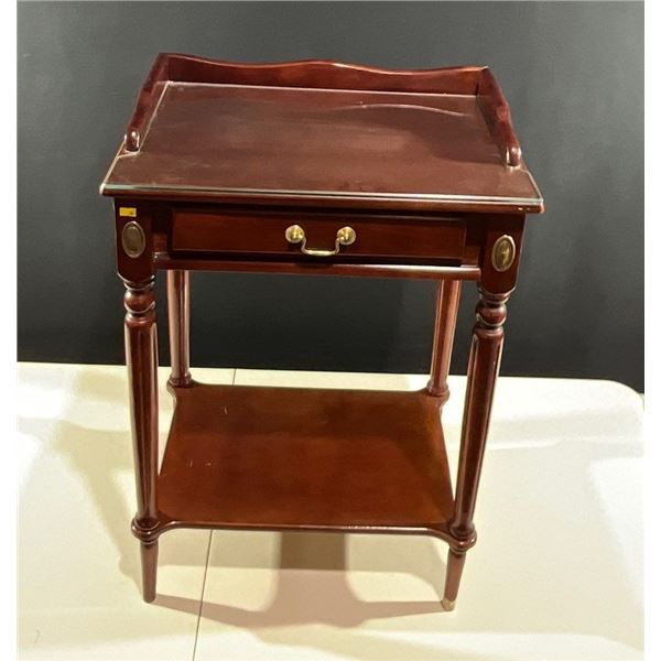 Vintage Mid-Century 2 Tiered Table Made of Cherry Hardwood 23L x 16D x 32H