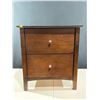Image 1 : 2 Silver Handled Drawers Nightstand Table 24L x 18D x 27H