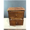 Image 4 : 2 Silver Handled Drawers Nightstand Table 24L x 18D x 27H