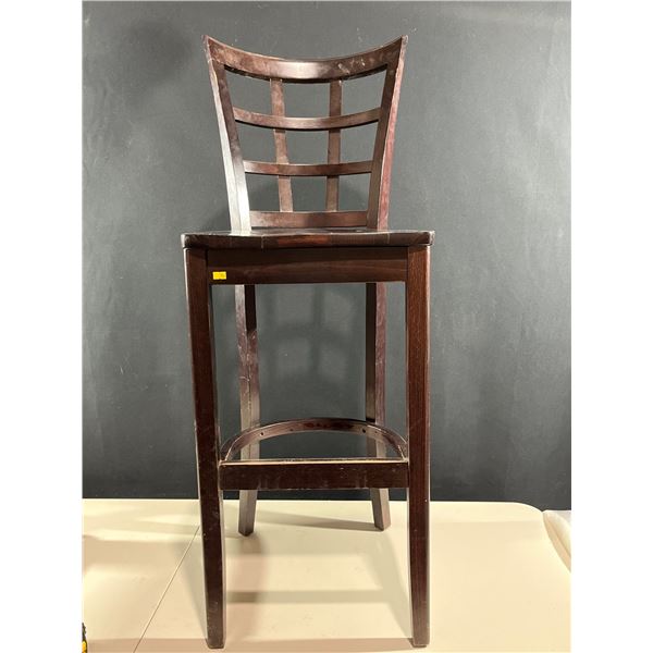 Ladderback Hardwood Bar Stool 17L x 18D x 46H