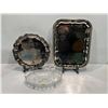 Image 1 : Assorted Serving Trays Nickel Plated non Tarnish, 2nd is Silver Plated and Candy Pewter/Crystal Dish