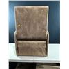 Image 3 : Reclining Chair Brown/Tan Microfiber Collapsible For Easy Moving and Storage 25L x 29D x 36H