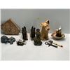 Image 1 : Assorted Decorative Items includes Lighthouse Candle Holder, Brass Scottie Dogs, Igloo and more