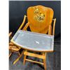 Image 3 : Vintage Children's Solid Wood High Chair and Rocking Chair