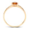 Image 2 : 14KT Yellow Gold 0.51ctw Citrine and White Diamond Ring