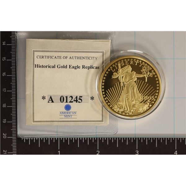 24KT GOLD LAYERED PF REPLICA OF A 1933 GOLD