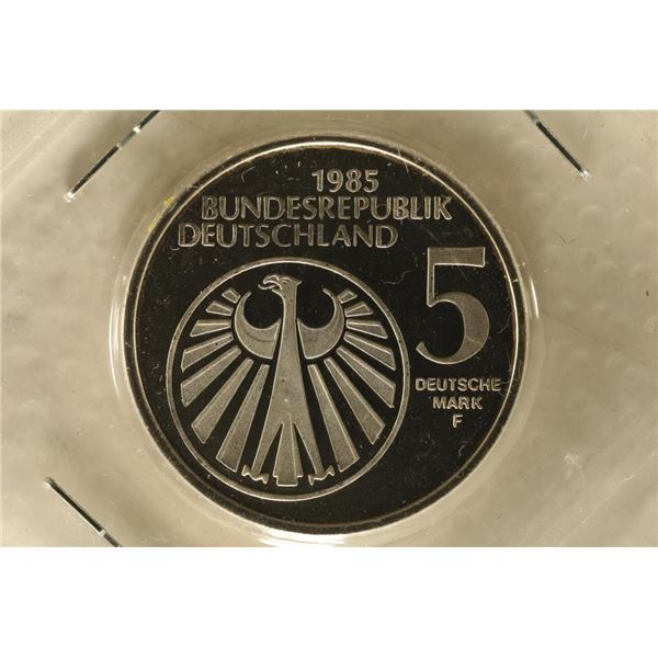 1985-F GERMAN 5 DEUTCHE MARK UNC