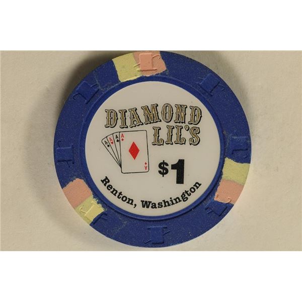 $1 DIAMOND LIL'S CASINO CHIP BENTON, WASHINGTON