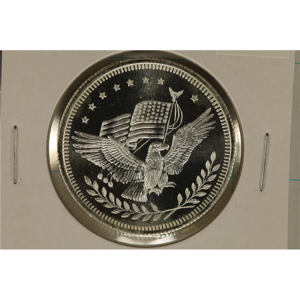 1 TROY OZ .999 FINE SILVER UNC ROUND SILVER TRADE