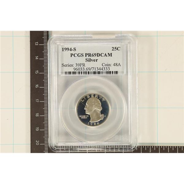 1994-S SILVER WASHINGTON QUARTER PCGS PR69 DCAM