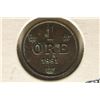 Image 2 : 1881 SWEDEN ONE ORE BRONZE RULER OSCAR II