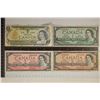 Image 1 : 4-CANADA BILLS 1-1954 $1, 1973-$1 AND 2-1954 $2