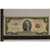 Image 1 : 1953-B US $2 RED SEAL NOTE WRITING IN INK ON THE