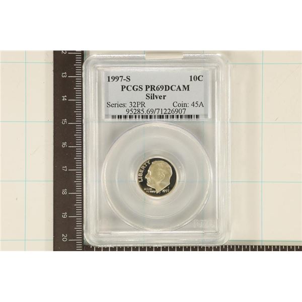 1997-S SILVER ROOSEVELT DIME PCGS PR69 DCAM