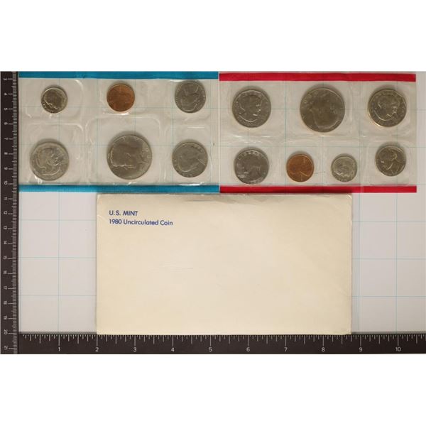 1980 US MINT SET (UNC) P/D/S (WITH ENVELOPE)