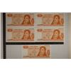 Image 1 : 5-BANK OF ARGENTINA ONE PESO CRISP UNC BILLS