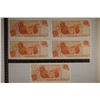 Image 2 : 5-BANK OF ARGENTINA ONE PESO CRISP UNC BILLS