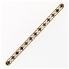 Image 1 : Antique Krementz 14k Gold 1.30 ctw Old Sapphire Natural Pearl Long Bar Pin Brooc