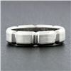 Image 2 : Men's Jeff Cooper Platinum 5.7mm Beveled Grooved Brushed & Polished Band Ring