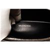 Image 6 : Balenciaga Black Glitter Leather Logo-Print Zipped Clutch