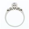 Image 7 : Vintage 14k White Gold 0.37 ctw Round Diamond Solitaire & Accents Engagement Rin
