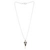 Image 1 : Chanel Vintage Black Silver Resin & Metal Coco Mademoiselle Pendant Necklace