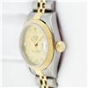 Image 4 : Rolex Ladies 2T 18K Yellow Gold And Stainless Steel Factory Champagne Diamond Wa