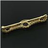 Image 5 : Antique Art Nouveau 14k Yellow Gold 2.20 ctw Old Round Garnet Filigree Pin Brooc