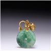 Image 2 : Pair of 14k Yellow Gold & Jadeite Earrings