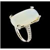 Image 4 : 7.50 ctw Opal and Diamond Ring - 14KT White Gold