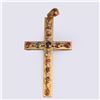Image 1 : 18K Yellow Gold, Sapphire & Diamond Cross Pendant by Carlo Rici