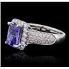 Image 1 : 14KT White Gold 1.84 ctw Tanzanite and Diamond Ring