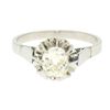 Image 1 : Antique Art Deco Platinum 0.78 ctw Old Mine Cut Diamond Filigree Engagement Ring