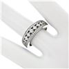 Image 3 : New 18k White Gold 1.0 ctw Round Brilliant Pave & Shared Prong Diamond Band Ring