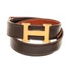 Image 1 : Hermes Brown Leather Constance Belt