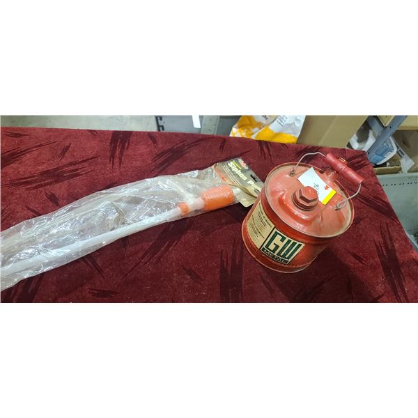 SIFFON PUMP AND SMALL TIN GAS CAN