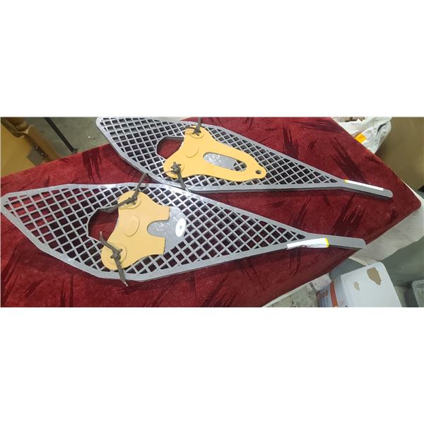 PAIR OF NEW PLASTIC SNOW SHOES WITH BINDINGS