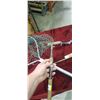 Image 5 : 3 ASSORTED FISHING RODS AND NET