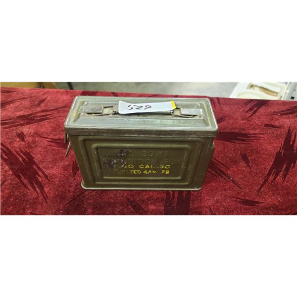 SMALL ARMY METAL AMMO BOX EXCELLENT CONDITION
